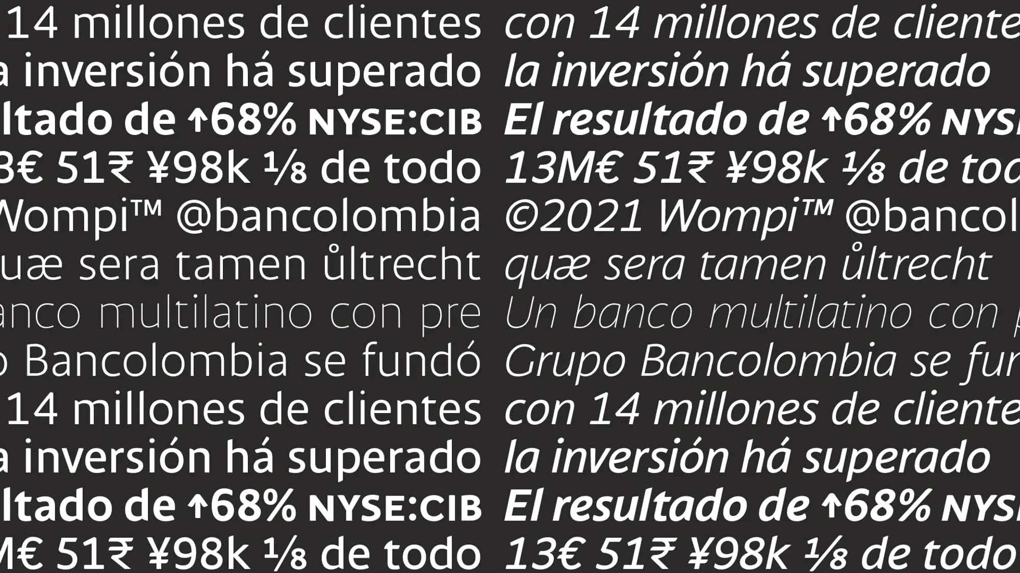 Grupo Bancolombia Diseño Tipografía Grupo Bancolombia Diseño Tipografía