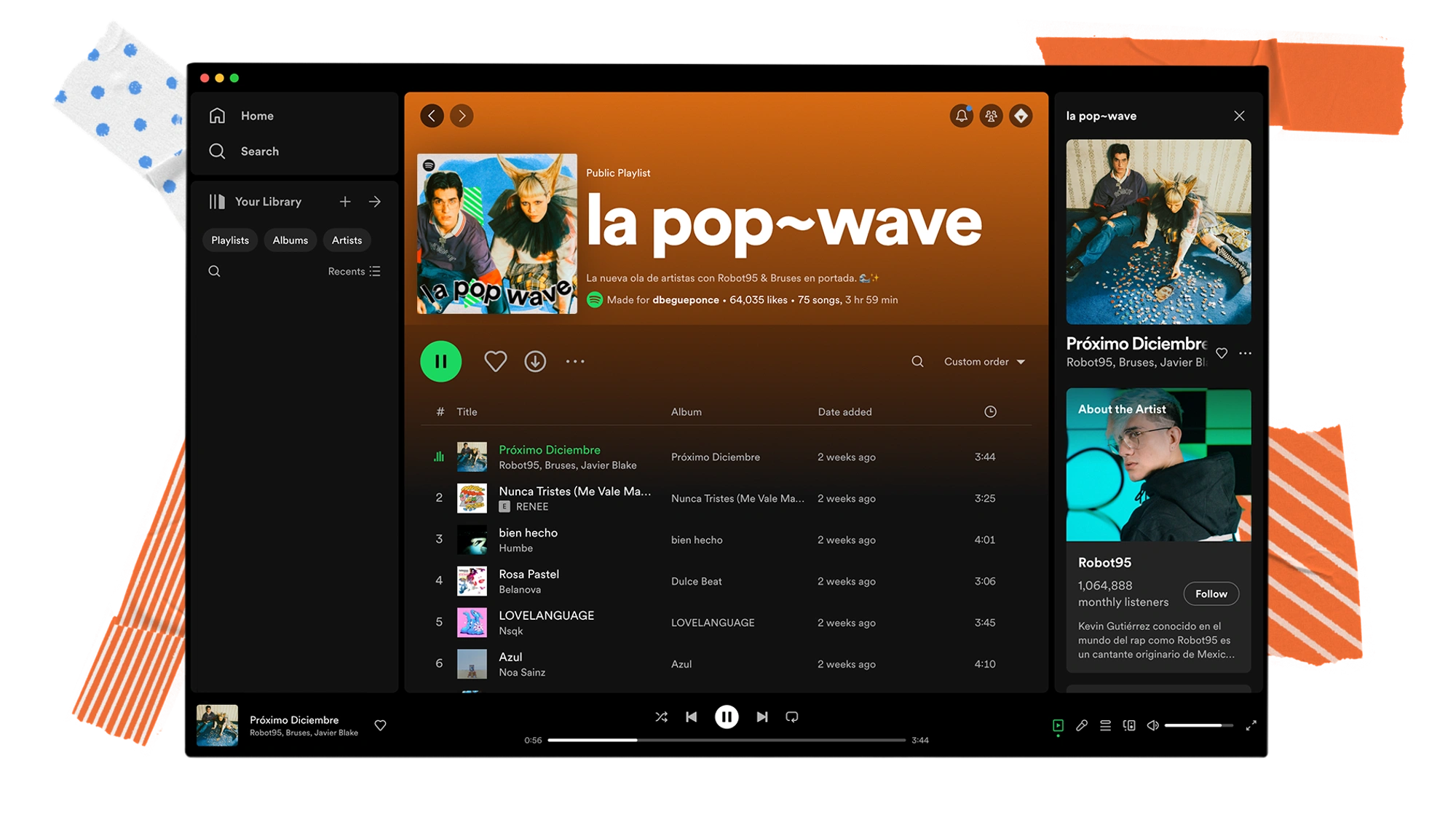 La Pop Wave Spotify app La Pop Wave Spotify app