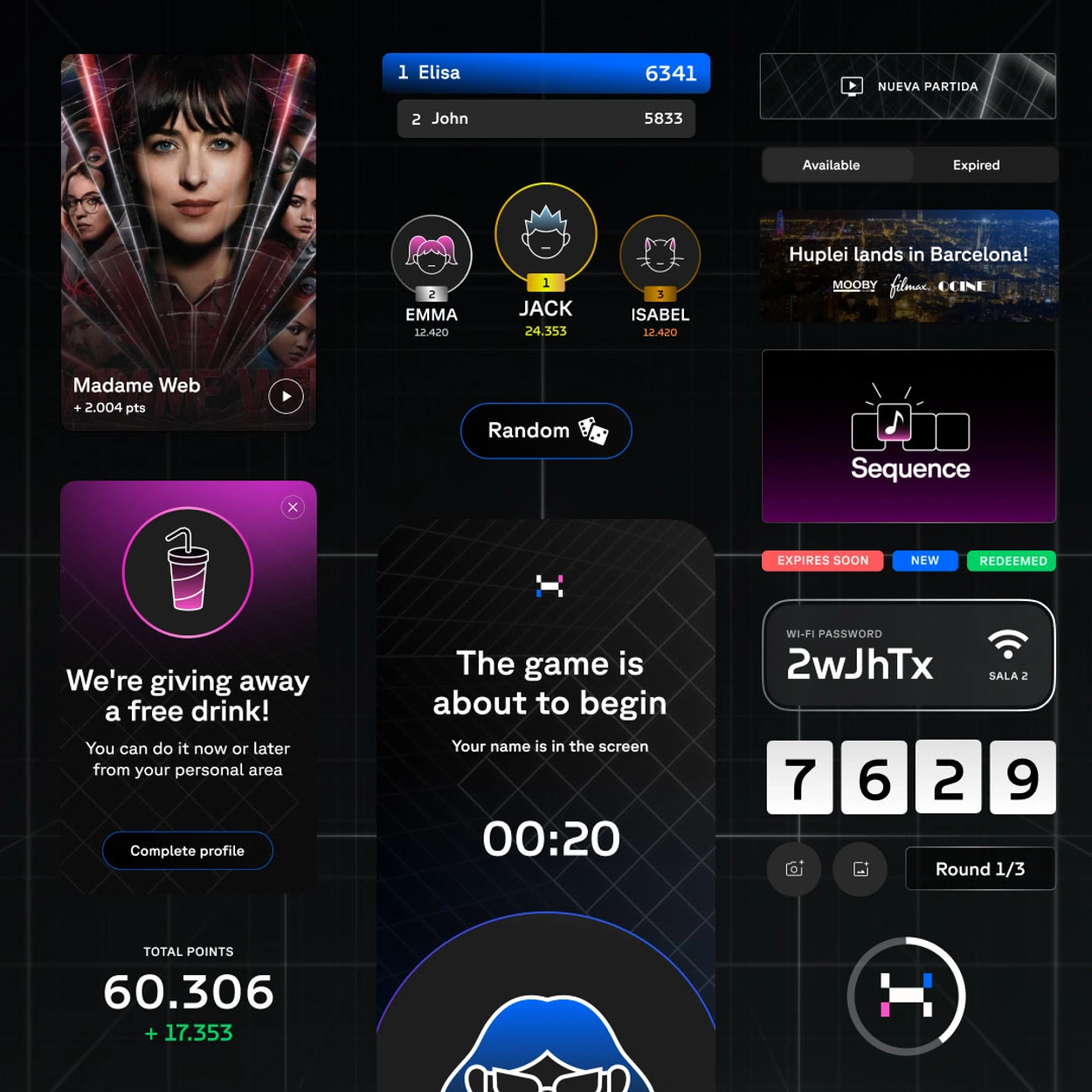Huplei - app screens Huplei - app screens